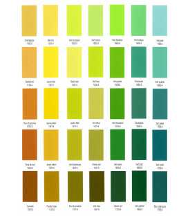 NUANCIER PEINTURE JAUNE ET VERTE
