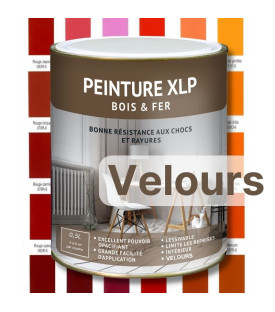 PEINTURE BOIS ET FER XLP VELOURS - ROUGE / ORANGE