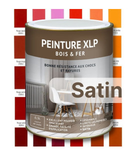 PEINTURE BOIS ET FER XLP SATIN - ROUGE / ORANGE