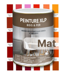 PEINTURE BOIS ET FER XLP MATE - ROUGE / ORANGE
