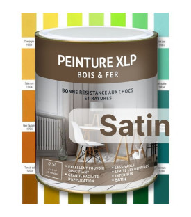 PEINTURE BOIS ET FER XLP SATIN - JAUNE ET VERTE