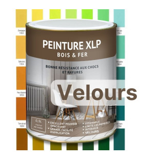 PEINTURE BOIS ET FER XLP VELOURS - JAUNE ET VERTE