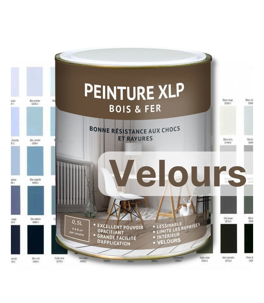 PEINTURE BOIS ET FER XLP VELOURS - NEUTRE