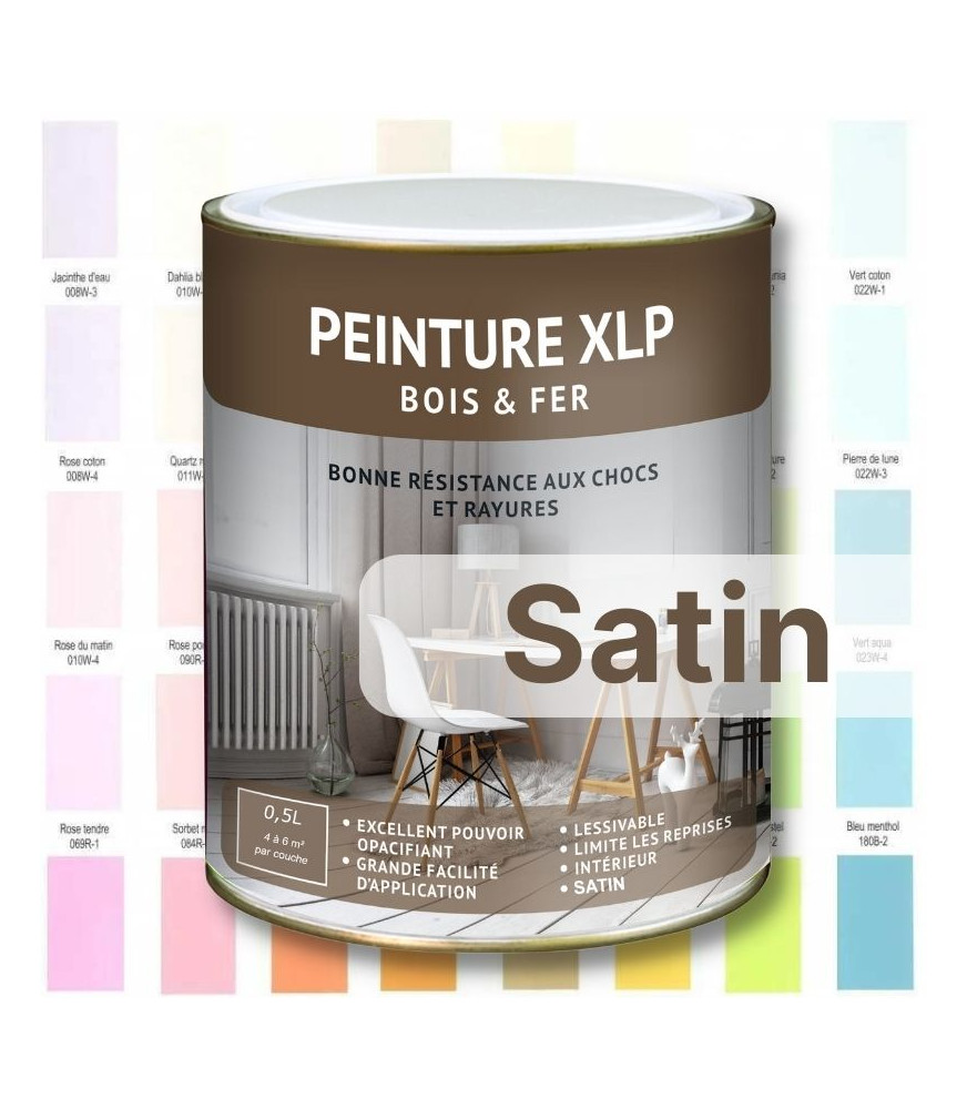 PEINTURE BOIS ET FER XLP SATIN - PASTEL