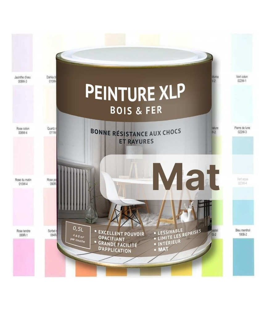 PEINTURE BOIS ET FER XLP MATE - PASTEL