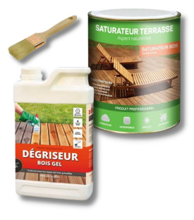 KIT | SATURATEUR TERRASSE 5L  + DEGRISEUR 5L + BROSSE PLATE 70 MM