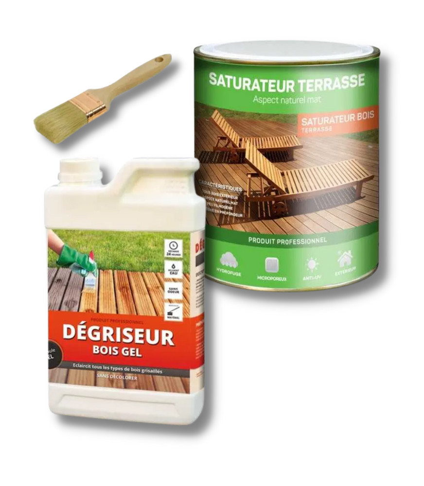 KIT | SATURATEUR TERRASSE 5L  + DEGRISEUR 5L + BROSSE PLATE 70 MM