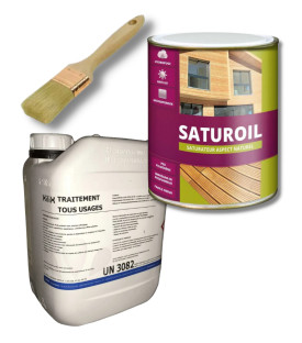 KIT| SATUROIL 5L + BROSSE PLATE 70 MM  + XILIX 5L