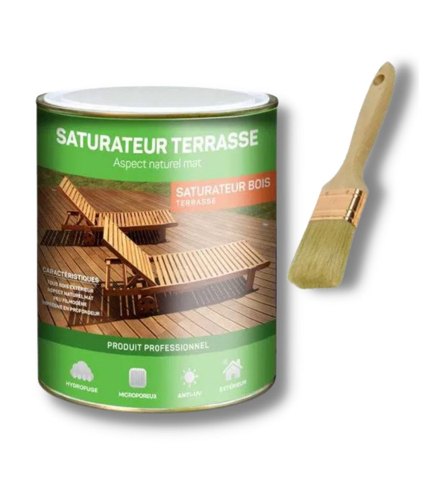 KIT | SATURATEUR TERRASSE 5 L  + BROSSE PLATE 70 MM