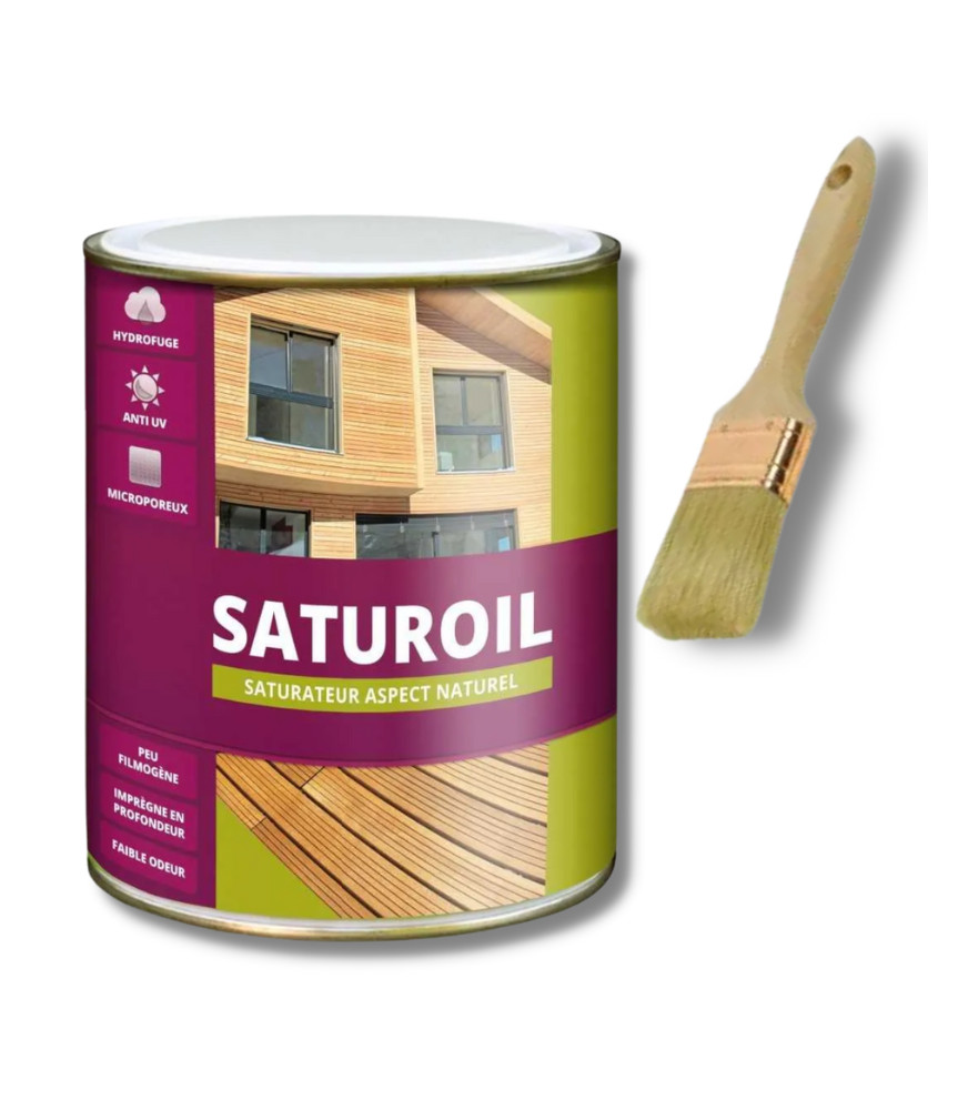 KIT | SATUROIL 5 L  + BROSSE PLATE 70 MM