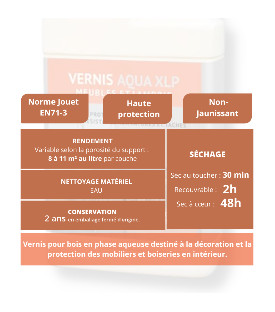 VERNIS MEUBLES ET LAMBRIS - VERNIS AQUA XLP - Caractéristiques
